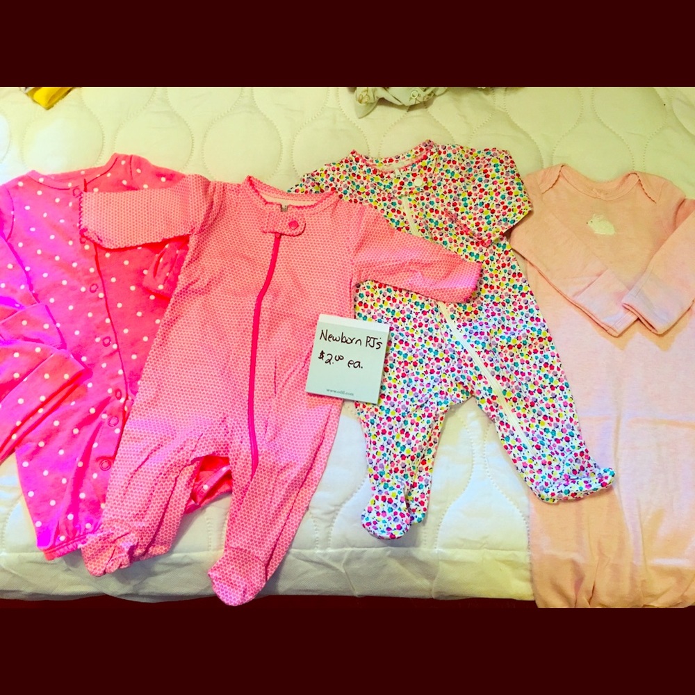 Set of 4 Newborn Girls PJ’s